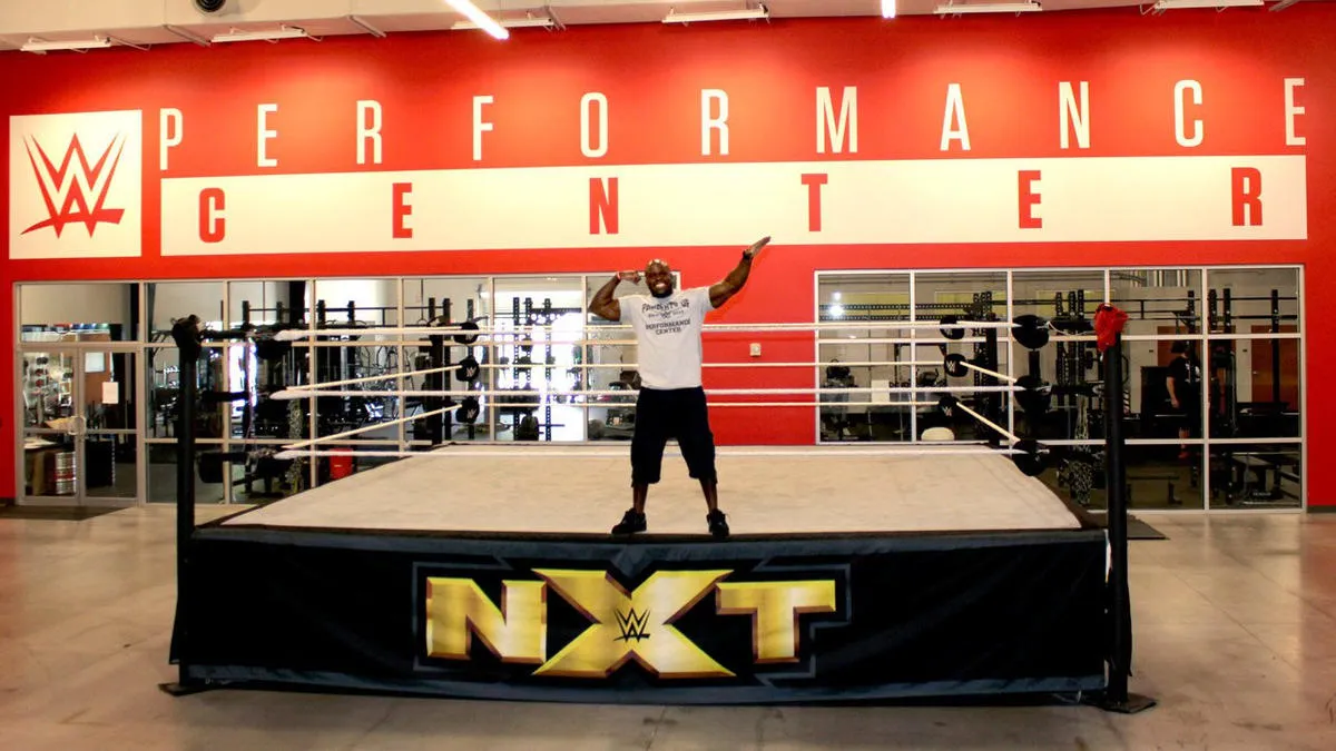 Sesugh Uhaa aka Apollo Crews at the WWE Performance Center in 2015