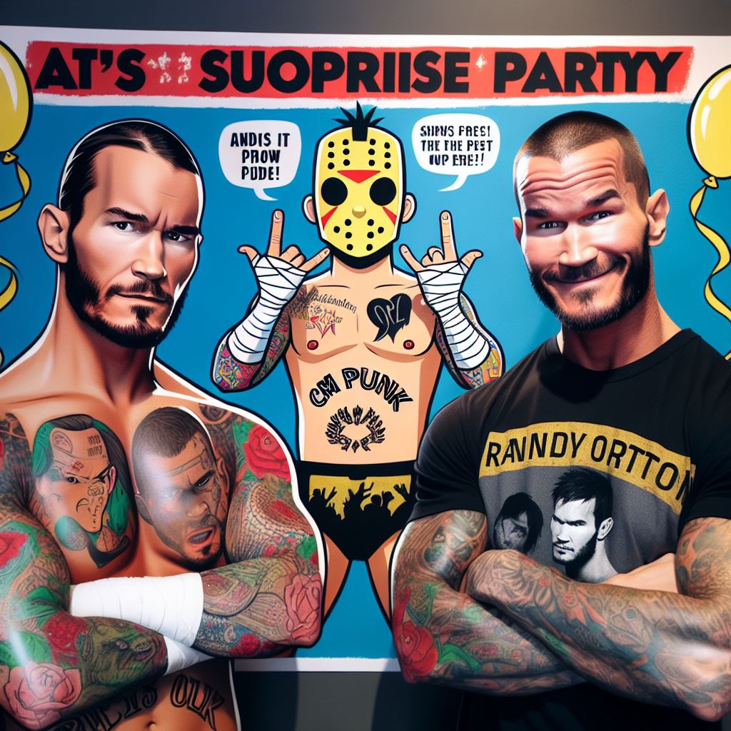 WWE Survivor Series 2023 in Chicago. CM Punk and Randy Orton.