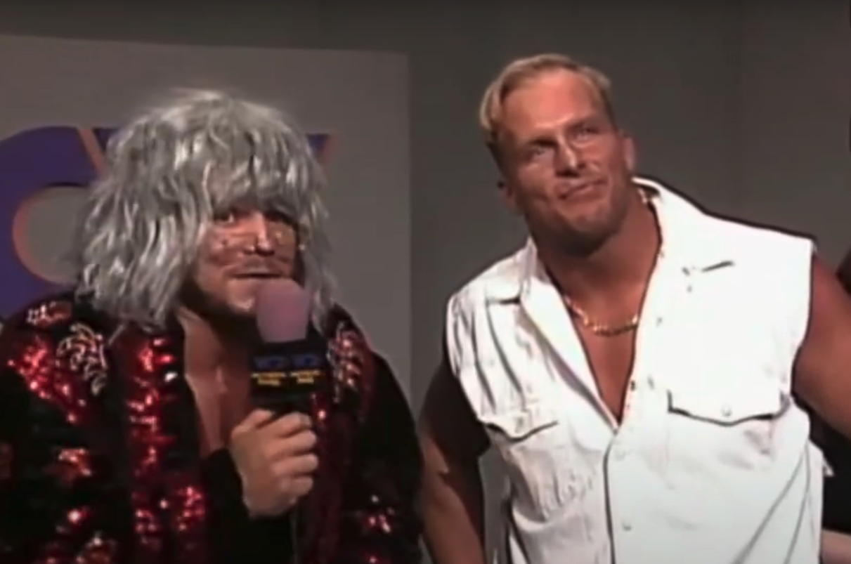 Flyin' Brian Pillman and Stunning Steve Austin were known as the Hollywood Blondes while performing for WCW in 1993.