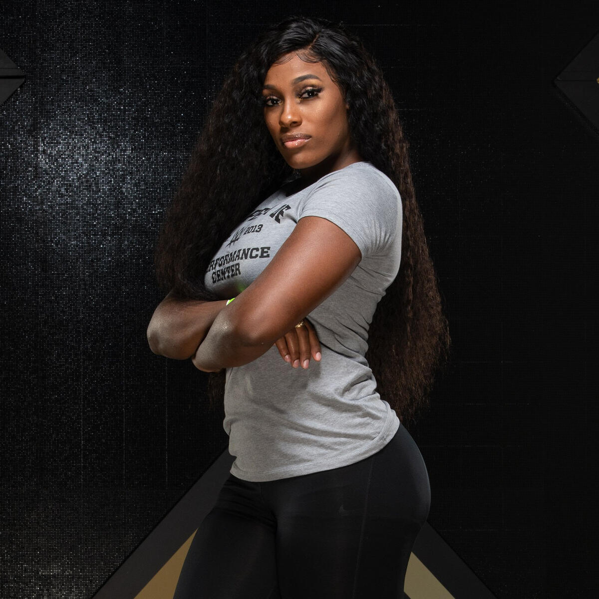 Anriel Howard aka Lash Legend at the WWE Performance Center in 2020