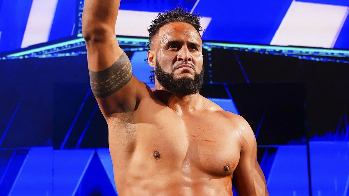 WWE Superstar Tama Tonga making his entrance on WWE Smackdown